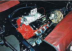 the engine installed in the car